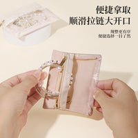 Luxury Anti-Oxidation Flannel Jewelry Pouch with Drawstring for Earrings Rings Necklaces Travel Storage