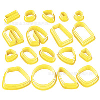 18-Piece Polymer Clay Earring Cutters Set for DIY Jewelry Making