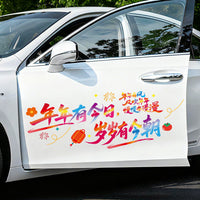 2027 Dopamine Graffiti Car Decal New Year Window Cling Sticker