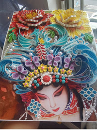 Chinese Opera Character Quilling Art Kit - "Guo Se Tian Xiang" Peony Fairy