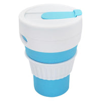 Collapsible Silicone Travel Cup with Lid - Portable and Reusable for Coffee, Water, and Mouthwash