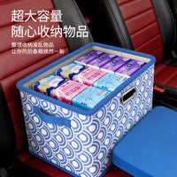 Foldable Car Trunk Organizer with Lid, Large Capacity Storage Bin for Vehicle Travel and Clothes