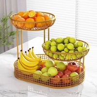 Multi-layer Wrought Iron Fruit Basket for Kitchen and Dining Table
