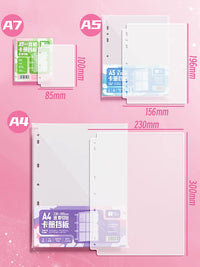 Star Student Card Album Dividers for A7, A5, A4 Binders - Thickened Anti-Pressure Inserts for 3-inch, 4-Pocket, 9-Pocket Pages