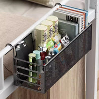 Bedside Hanging Storage Basket for Dorm Room - No-Drill Organizer Shelf
