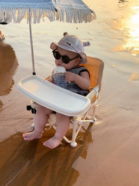 Portable Kids' Folding Beach Chair with Umbrella, Outdoor Camping and Picnic Seat for Babies and Toddlers