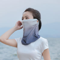 Women's Summer Breathable Ice Silk Sun Protection Face Mask for Cycling and Outdoor Activities
