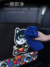 Car Seat Back Kick Mat Protector for Kids - Cartoon Design