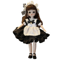 BJD Doll Clothes Set for 30cm Dolls, Lolita Style Dress Outfit
