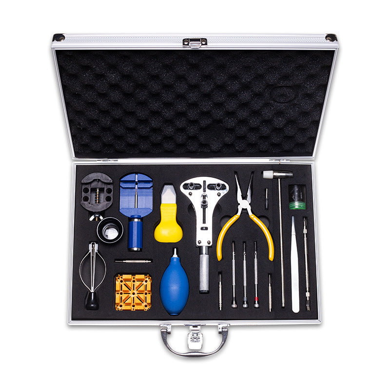 40-Piece Watch Repair Tool Kit with Aluminum Alloy Case for Band Removal, Battery Replacement, and Back Cover Opening
