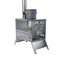 Portable Outdoor Tent Wood Stove with Chimney for Camping and Picnics