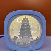 Xi'an Bell Tower Wild Goose Pagoda Drum Tower Paper Carving Lamp Creative Gift
