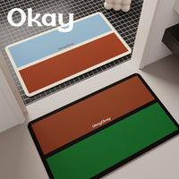 Okay Bathroom Absorbent Floor Mat Soft Diatomaceous Earth Toilet Door Foot Pad Non-slip Home Mat