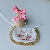 Pet Dog Cat Birthday Bib Set Golden Festive Series