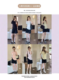 2025 Spring New Tech Lightweight Oxygen 3.0 Sports Set Round Neck Short Sleeve T-Shirt Fitness Outdoor Casual Suit
