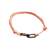 Stainless Steel Engravable Double Buckle Rope Bracelet for Couples