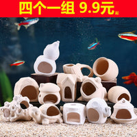 Aquarium Ceramic Breeding Cave and Shelter for Cichlids and Small Fish
