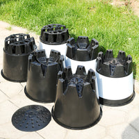 25L Thickened Blueberry Pot Resin Plastic Side Drain Hole Root Control Pot Green Plant Flower Large Caliber Breathable Round Flower Pot