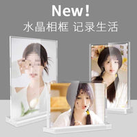 Acrylic Crystal Photo Frame Desktop Display Stand A4 Certificate Award Transparent Picture Frame