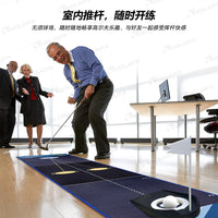 Indoor Golf Putting Green Mat with Dual-Track Ball Return