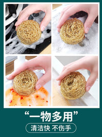 Japanese-Style Copper Wire Scouring Pads for Kitchen Cleaning, Non-Rusting and Non-Shedding