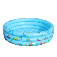 Inflatable 3-Ring Kids' Swimming Pool for Outdoor Water Play and Ball Pit