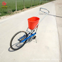 Manual Push Fertilizer Spreader and Seeder for Corn, Peanuts, and Soybeans