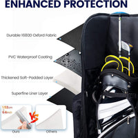 Golf Club Travel Bag with Wheels for Airline Luggage