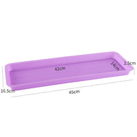 Rectangular Plastic Plant Pot Saucer Drip Tray for Indoor Outdoor Plants