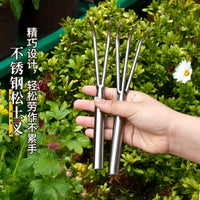 Stainless Steel Garden Rake for Potted Plants and Soil Loosening