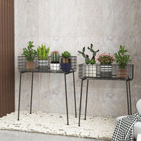 Iron Art Plant Stand for Balcony, Indoor, Outdoor, and Patio - Multi-Tiered Flower Pot Holder