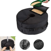 Tent Sandbag Weights for Outdoor Canopies, Umbrellas, and Advertising Tents - Black, 48x15cm