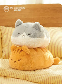 TheGreenParty Lying Cat Plush Pillow Doll for Sleeping and Back Support
