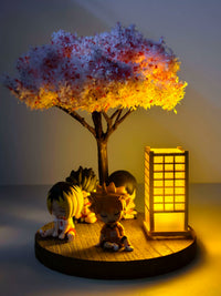 Miniature Japanese Sushi Restaurant Decor Set with Screen and Lantern