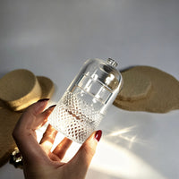 Vintage Embossed Glass Perfume Spray Bottle 100ml