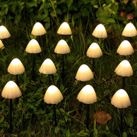 Solar LED Mushroom String Lights Outdoor Garden Pathway Decorative Landscape Lamps for Patio Yard