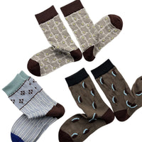 Japanese Retro Polka Dot Color Block Mid-Calf Socks for Women - Breathable Cotton
