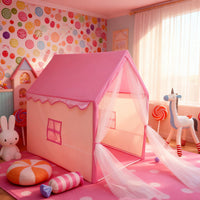 Kids Indoor Long Gauze Tent Play House Princess Castle Toy Tent