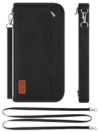 RFID Blocking Travel Wallet with Passport Holder and Card Slots