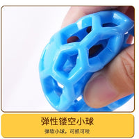 TPR Pet Bell Hollow Ball Toy for Cats and Dogs, Chew-Resistant Interactive Play