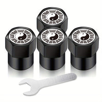 Customizable Tire Valve Stem Caps for Cars, Trucks, and Motorcycles - 4-Pack