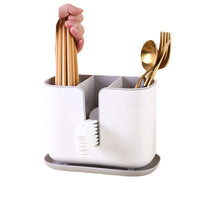 Multifunctional Kitchen Utensil Holder with Drainer for Chopsticks and Cutlery
