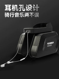 Bicycle Frame Bag with Phone Holder, Waterproof Cycling Storage Pouch for Mountain and Road Bikes