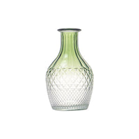 Embossed Glass Hydroponic Vase for Fresh Flowers & Home Decor, European Vintage Style
