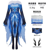 Ao Run Dragon King's Aunt Cosplay Costume Set for Kids with Wig and Horns