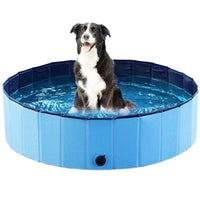 Foldable PVC Pet Swimming Pool for Dogs - Portable Outdoor Bathing Tub