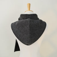 Knitted Faux Cashmere Hooded Scarf with Ear Design, Thick Warm Winter Neck Warmer