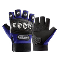 Motorcycle Cycling Full Finger Gloves with Breathable Anti-Slip Palm and Stainless Steel Protection