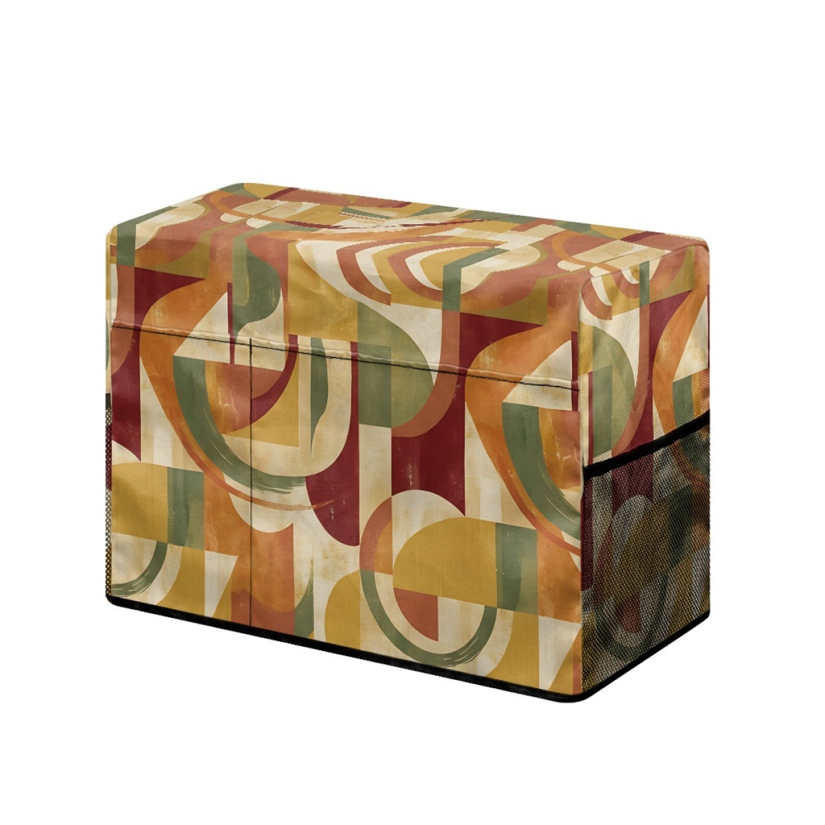 Geometric Pattern Sewing Machine Dust Cover Foldable Household Protector