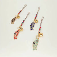 Lucky Koi Fish Charm Keychain with Bell for Phones, Bags, and USB Drives